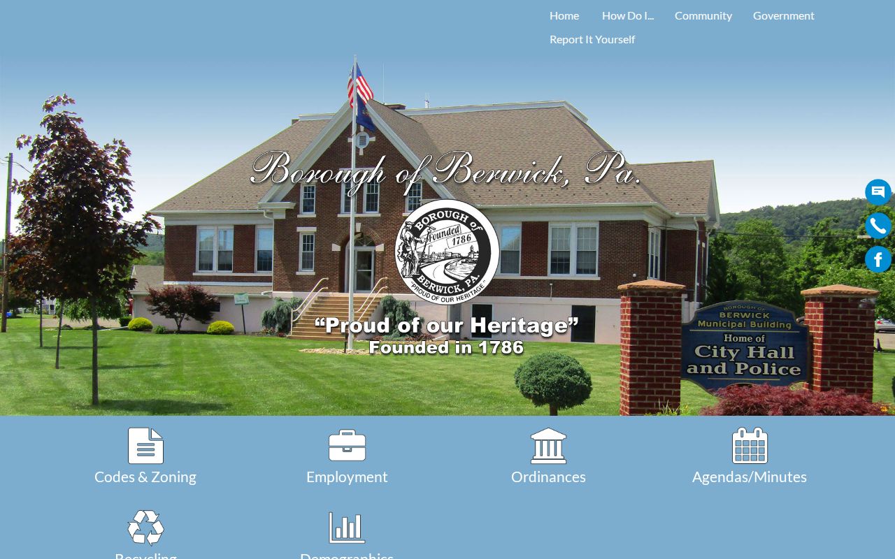 Official Berwick Police Department page for borough police records